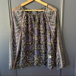NWOT Lucky Brand Live in Love Boho Blouse - Small